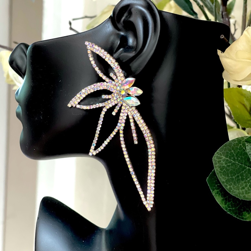 Aurora Borealis Rhinestone Earrings
